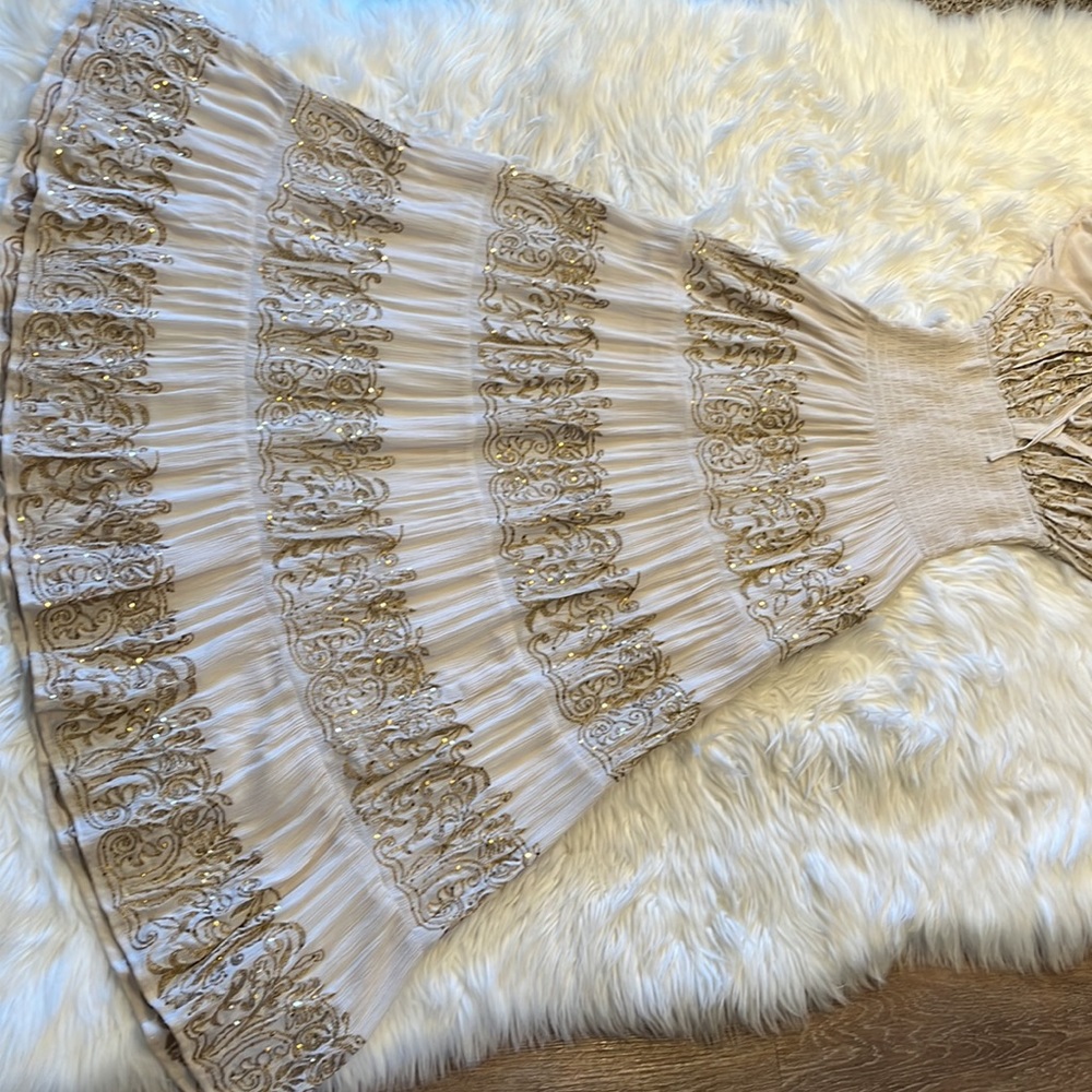 Boston Proper Bamboo Sequin Peasant Maxi Dress - Picture 8 of 15